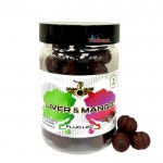 Дъмбели FLUO LED 15 мм Liver & Mango (дроб и манго) BB0710 - Battle Baits Дъмбели FLUO LED 15 мм Liver & Mango (дроб и манго) BB0710 - Battle Baits